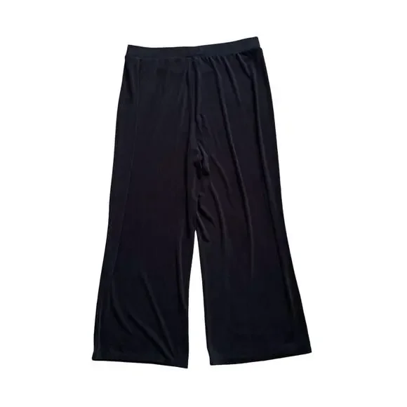 Dana Buchman Travel Anywhere Womens Medium Black Pull On Cropped Pants Stretch - Picture 2 of 4